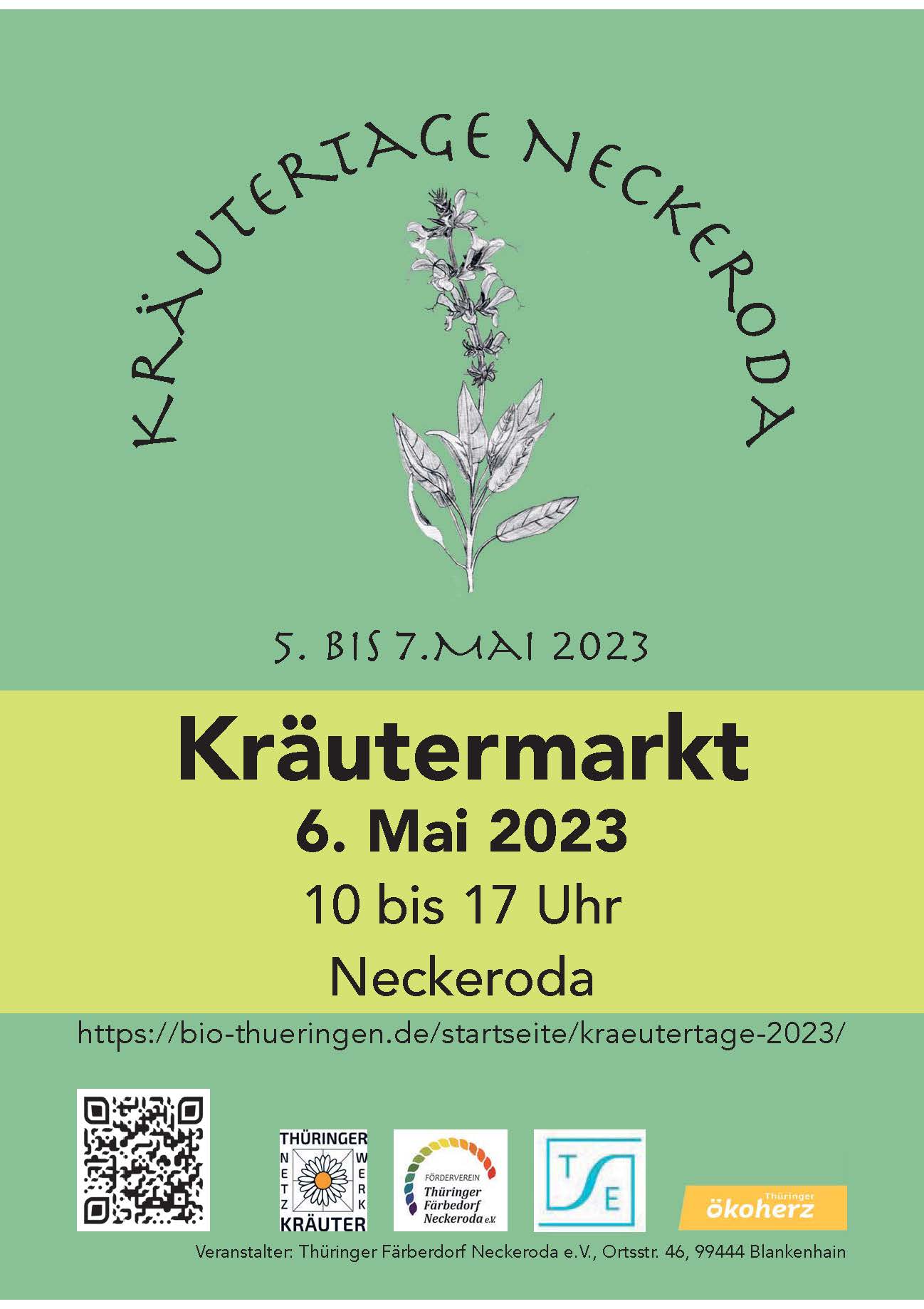 You are currently viewing Kräutertage Neckeroda vom 5. bis 7. Mai 2023